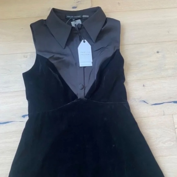 English Factory Black Velvet Dress - Picture 6 of 7